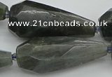 CNG5644 15.5 inches 15*35mm - 18*45mm faceted teardrop labradorite beads