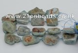 CNG5674 15.5 inches 30*40mm - 35*45mm freeform aquamarine beads