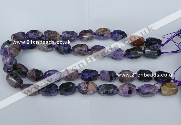 CNG5685 15.5 inche 12*16mm - 15*20mm faceted nuggets charoite beads