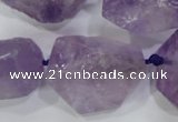 CNG569 20*30mm - 25*40mm faceted nuggets amethyst gemstone beads