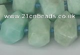 CNG5692 15.5 inches 12*16mm - 15*20mm faceted nuggets amazonite beads