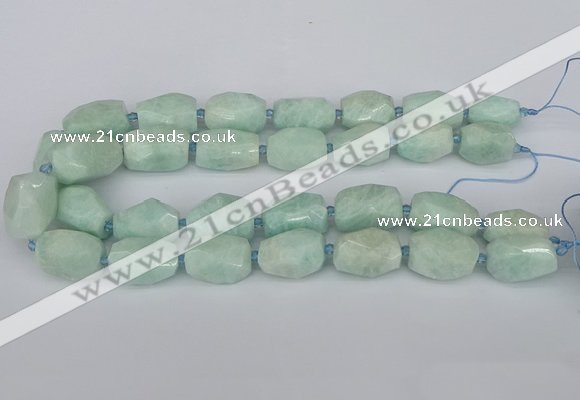 CNG5693 15.5 inches 12*16mm - 15*25mm faceted nuggets amazonite beads