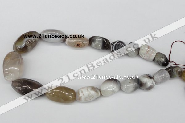 CNG57 15.5 inches 12*18mm - 25*35mm nuggets botswana agate beads