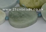 CNG5704 15.5 inches 22*30mm - 28*35mm freeform aquamarine beads