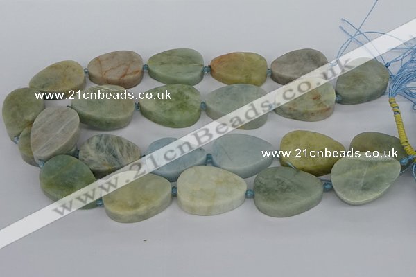 CNG5704 15.5 inches 22*30mm - 28*35mm freeform aquamarine beads