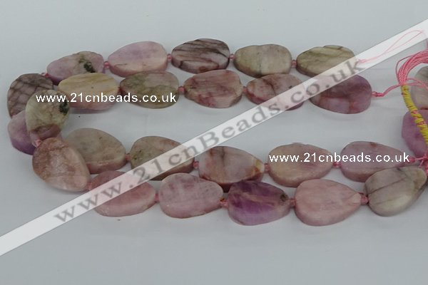 CNG5706 15.5 inches 22*30mm - 28*35mm freeform kunzite beads