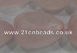 CNG572 15.5 inches 18*30mm nuggets rose quartz beads