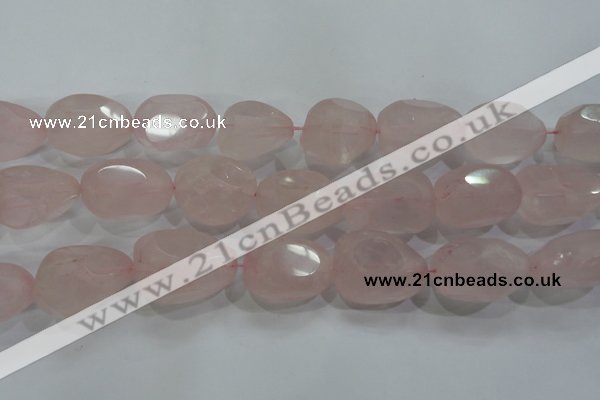 CNG572 15.5 inches 18*30mm nuggets rose quartz beads