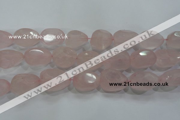 CNG572 15.5 inches 18*30mm nuggets rose quartz beads