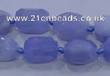 CNG5728 12*16mm - 13*18mm faceted nuggets blue lace agate beads