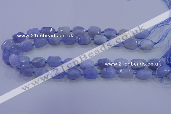 CNG5728 12*16mm - 13*18mm faceted nuggets blue lace agate beads