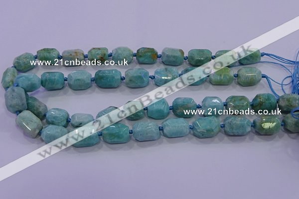 CNG5729 12*16mm - 13*18mm faceted nuggets amazonite beads