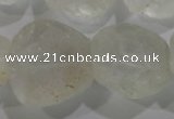 CNG573 15.5 inches 16*18mm nuggets white crystal beads