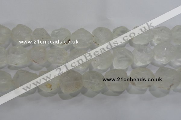 CNG573 15.5 inches 16*18mm nuggets white crystal beads