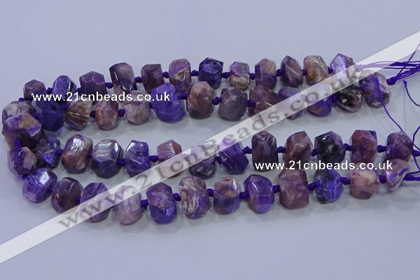 CNG5730 12*16mm - 13*18mm faceted nuggets charoite beads