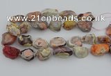 CNG5733 18*25mm - 22*35mm nuggets pink botswana agate beads