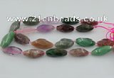 CNG5740 15*35mm - 18*40mm faceted rice mixed gemstone beads