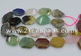 CNG5742 20*30mm - 35*45mm faceted freeform mixed gemstone beads