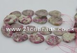 CNG5745 15.5 inches 25*35mm - 30*40mm freeform pink tourmaline beads