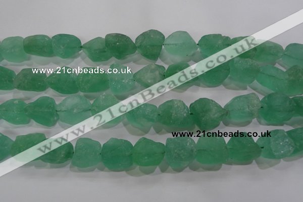 CNG575 15.5 inches 16*18mm nuggets green fluorite gemstone beads