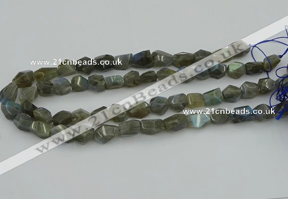 CNG5753 15.5 inches 10*12mm - 12*16mm faceted nuggets labradorite beads