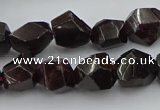 CNG5755 15.5 inches 10*14mm - 12*16mm faceted nuggets garnet beads