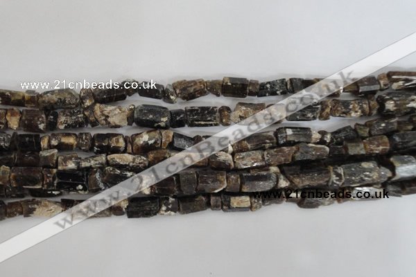 CNG576 5*6mm – 7*12mm nuggets black tourmaline gemstone beads