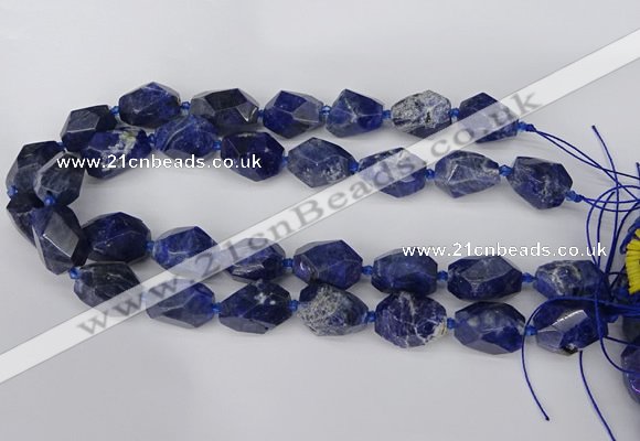 CNG5764 15.5 inches 12*16mm - 15*25mm faceted nuggets sodalite beads