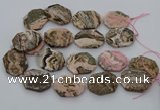 CNG5768 20*30mm - 35*45mm faceted freeform rhodochrosite beads