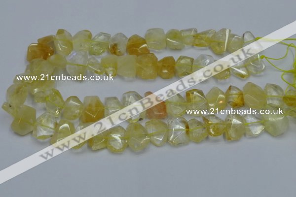 CNG5772 15.5 inches 12*16mm - 15*20mm faceted freeform citrine beads