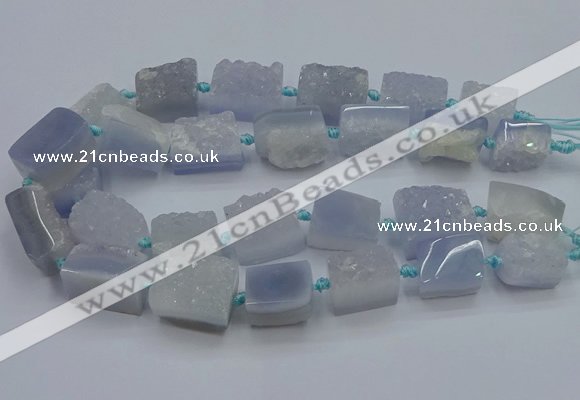 CNG5774 15.5 inches 15*20mm - 20*25mm freeform blue lace agate beads