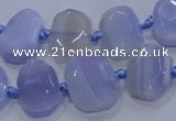 CNG5777 10*14mm - 12*16mm faceted freeform blue lace agate beads