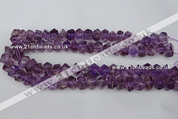 CNG5780 10*14mm - 12*16mm faceted nuggets amethyst beads