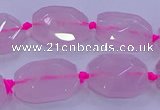 CNG5785 10*14mm - 12*16mm faceted freeform rose quartz beads