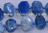 CNG5788 10*14mm - 12*16mm faceted freeform apatite beads