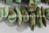 CNG579 15.5 inches 8*20mm nuggets african turquoise chips beads