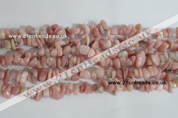 CNG580 15.5 inches 4*10mm nuggets pink opal gemstone chips beads