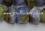 CNG5800 12*16mm - 13*18mm faceted nuggets blue lace agate beads