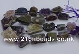 CNG5805 18*25mm - 28*40mm freeform druzy amethyst beads