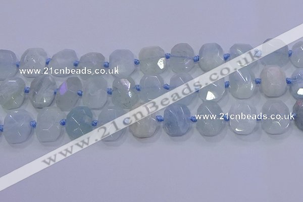 CNG5808 15.5 inches 10*14mm - 12*16mm faceted freeform aquamarine beads