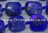 CNG5815 15.5 inches 10*12mm - 10*14mm faceted freeform lapis lazuli beads