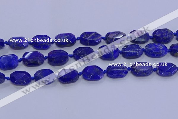 CNG5817 15.5 inches 10*14mm - 12*16mm faceted freeform lapis lazuli beads