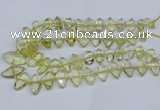 CNG5826 15.5 inches 8*18mm - 13*30mm freeform lemon quartz beads