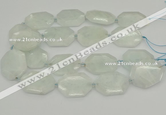 CNG5838 15.5 inches 20*30mm - 35*45mm faceted freeform aquamarine beads