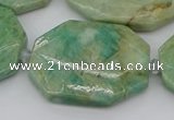 CNG5839 15.5 inches 20*30mm - 35*45mm faceted freeform amazonite beads