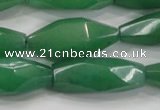 CNG584 15.5 inches 14*33mm faceted nuggets green aventurine beads