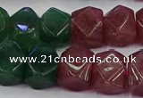 CNG5852 10*14mm - 12*16mm faceted nuggets mixed strawberry quartz beads