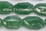 CNG5855 15*20mm - 20*25mm faceted freeform green strawberry quartz beads