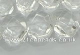 CNG5860 15.5 inches 8*12mm - 12*16mm faceted freeform white crystal beads