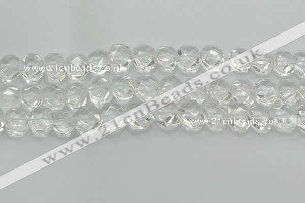 CNG5860 15.5 inches 8*12mm - 12*16mm faceted freeform white crystal beads